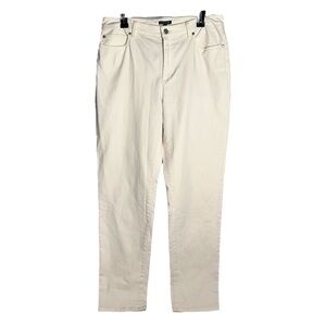 Eileen Fisher Ivory Stretch Jeans‎ Women's Size 14 NWOT